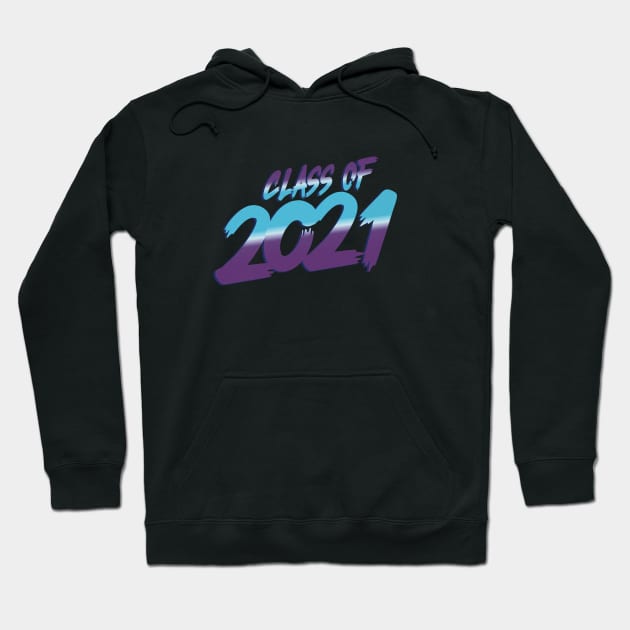 90s Retro Class of 2021 Hoodie by Jitterfly